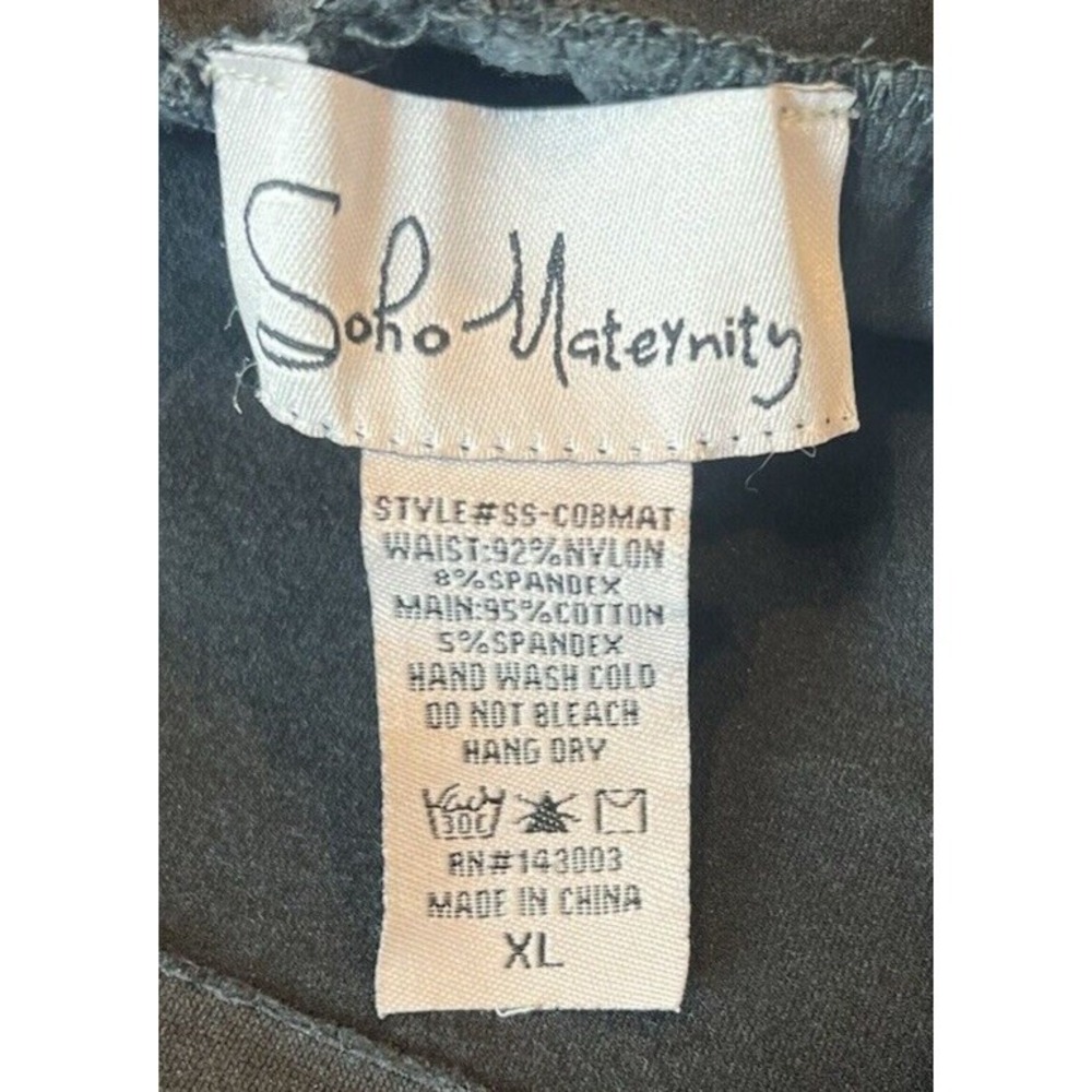 Soho Maternity Leggings Dark Gray Size XL Cotton Comfort Casual Lounge Stretch - Picture 7 of 7